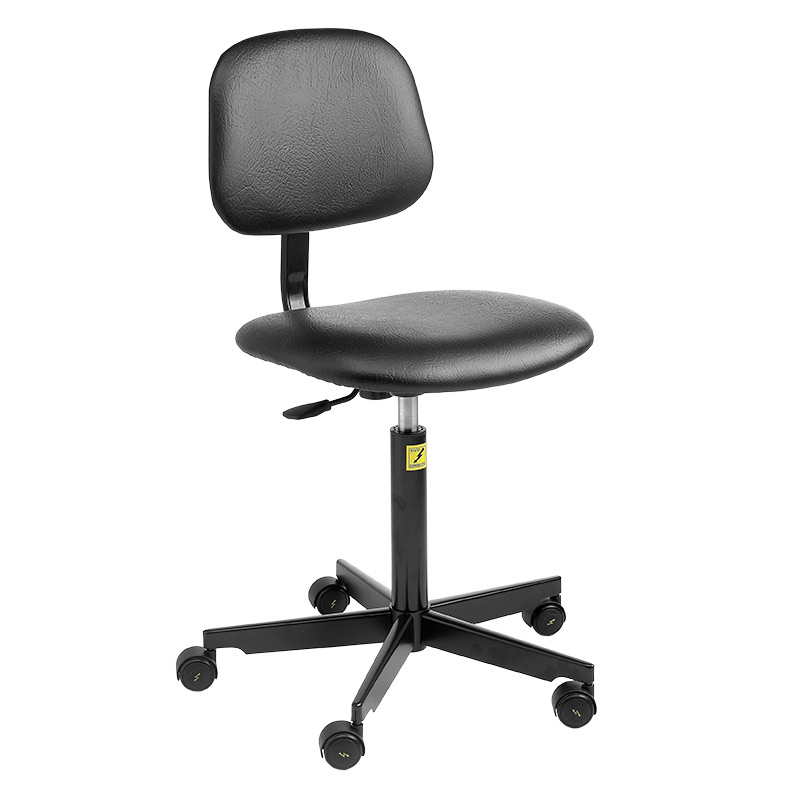 ESD Upholstered Operator Chair with Castors, Mid Lift 450-590mm seat height
