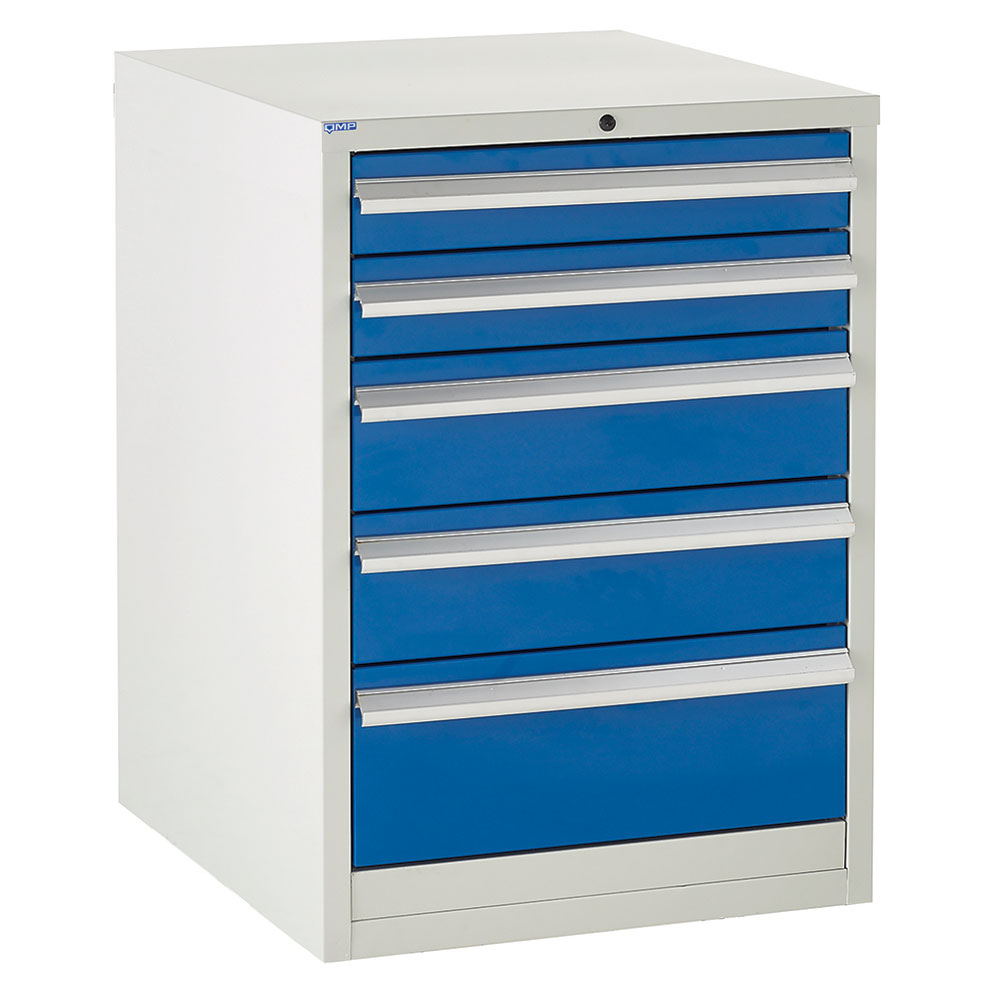 Euroslide 600 Metal Cabinet - 2x 100mm, 2x 150mm & 1x 200mm Drawers - 825 x 600 x 650mm