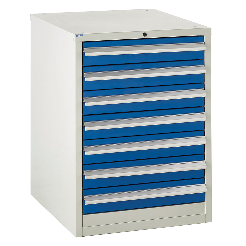 Euroslide 600 Metal Cabinet - 7x 100mm Drawers - 825 x 600 x 650mm