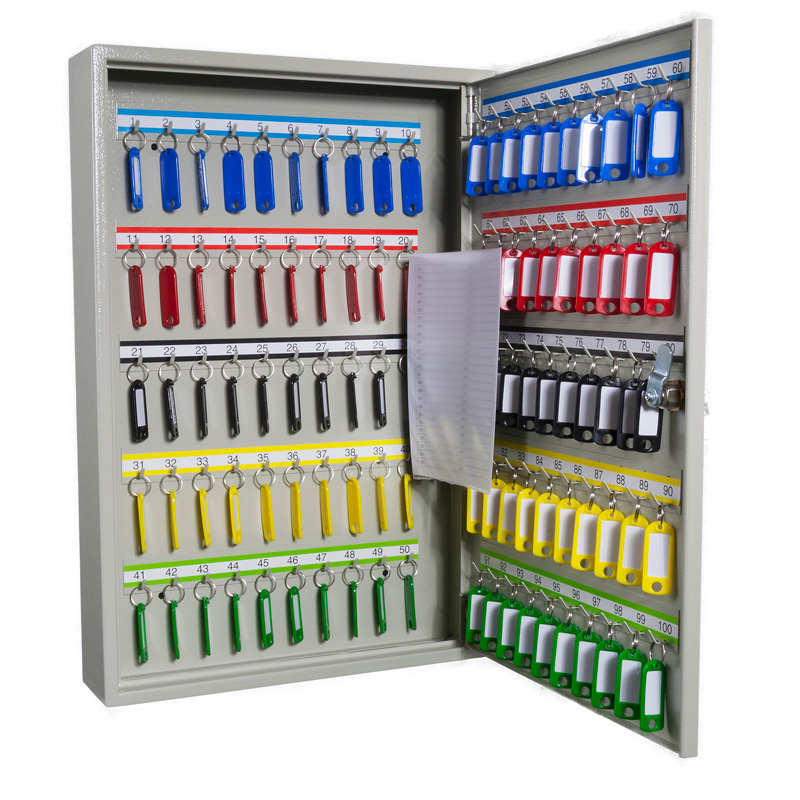 Fixed Hook Key Cabinets 100 key capacity