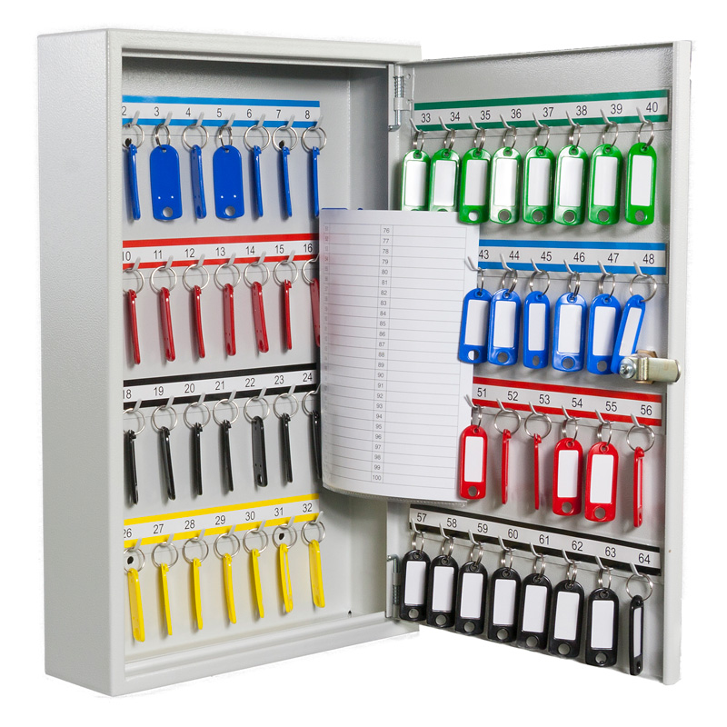 Fixed Hook Key Cabinets 64 key capacity