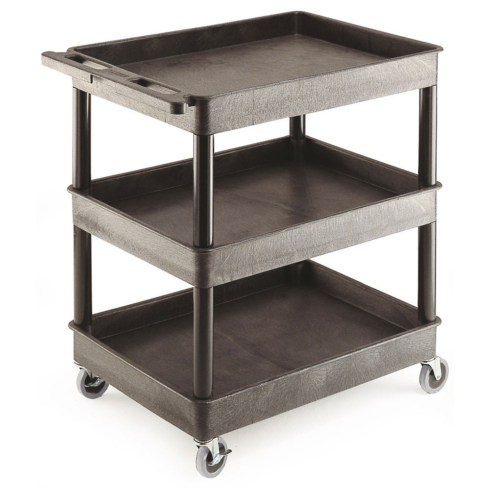 Plastic Multi-purpose 3-Tray Trolley - 920 x 640 x 975mm