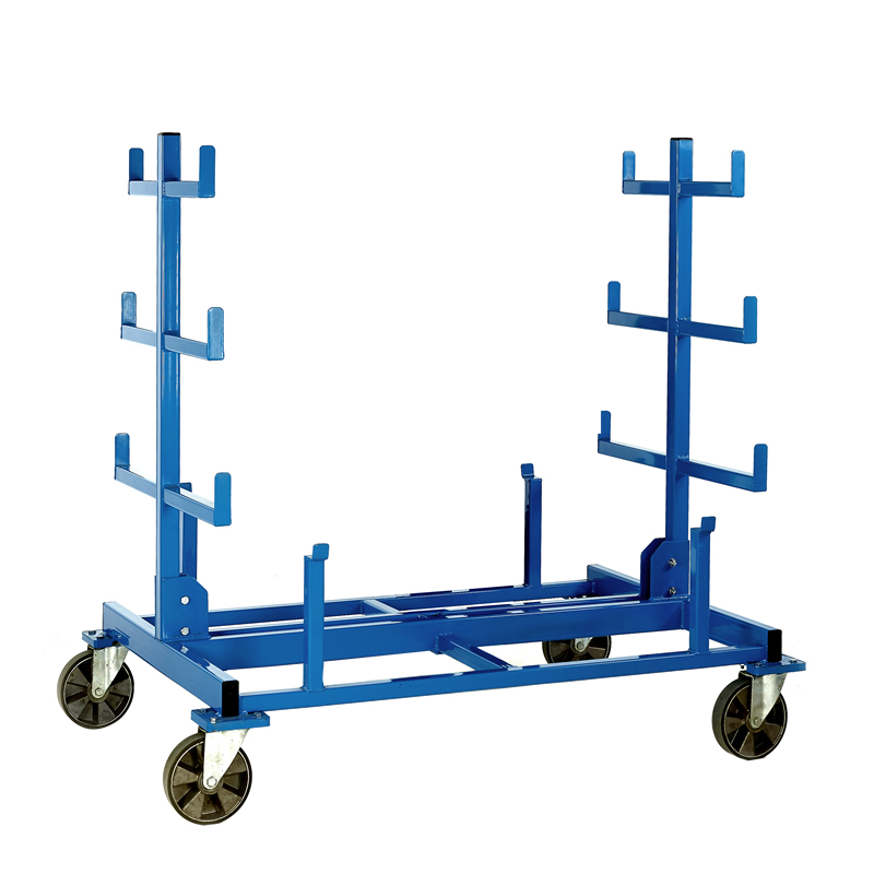 Heavy Duty Mobile Bar Storage Rack  - 2 arms 