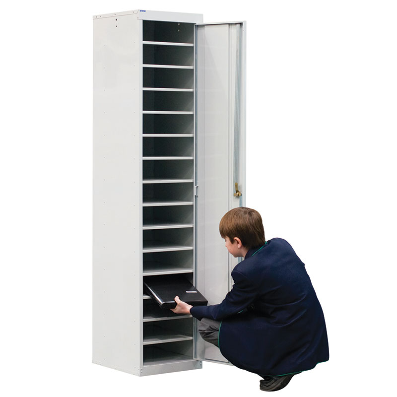 Laptop & Tablet Storage Locker - 1800 x 380 x 450 - 15 Tiers, 1 Door