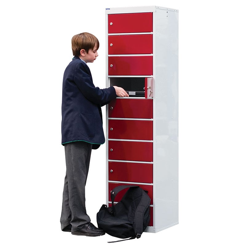 Laptop & Tablet Storage Locker - 1800 x 450 x 450 - 10 Tiers, 10 Doors