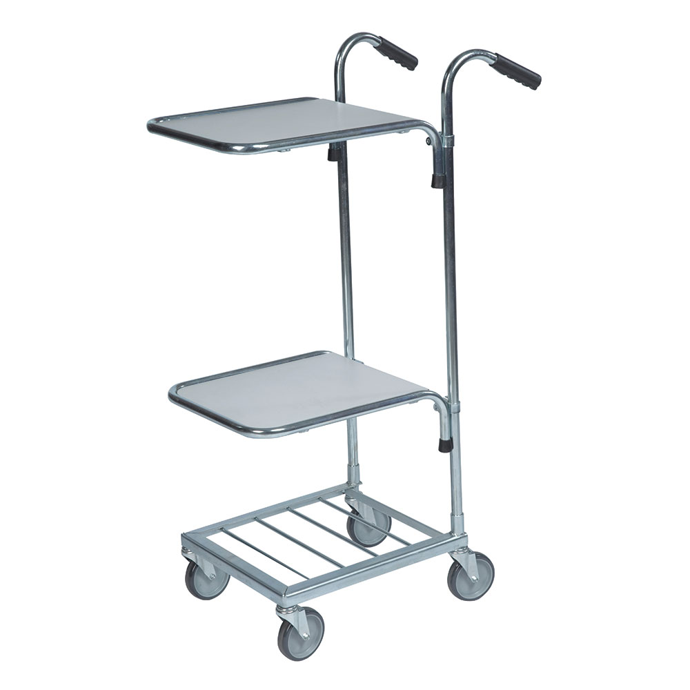 Mini Office Trolley with 2 shelves- 35kg capacity - 1090 x 355 x 660