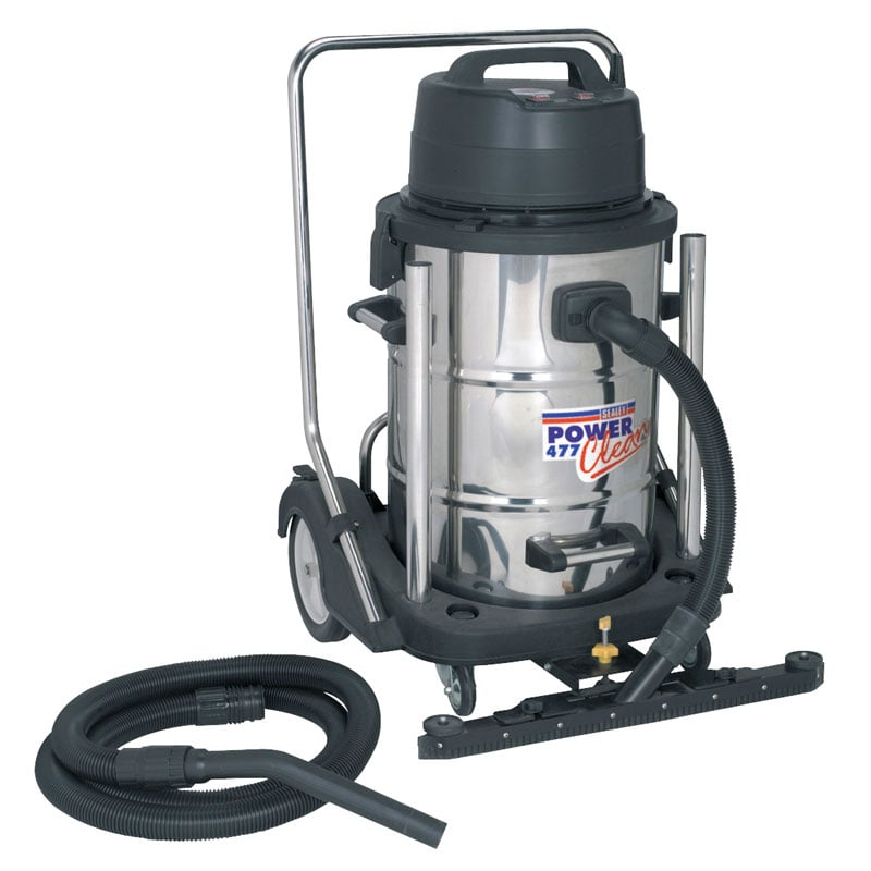 Industrial Wet and Dry Vacuum Cleaner 77ltr Stainless Drum 2400W/230V