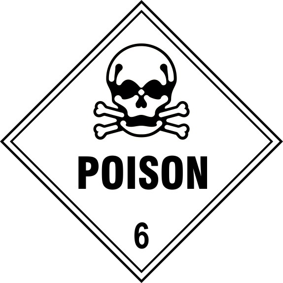 Poison 6 - Labels (100 x 100mm Roll of 250)