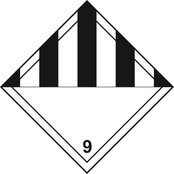 Miscellaneous 9 - Diamond Hazard Warning Labels (100 x 100mm Roll of 250)
