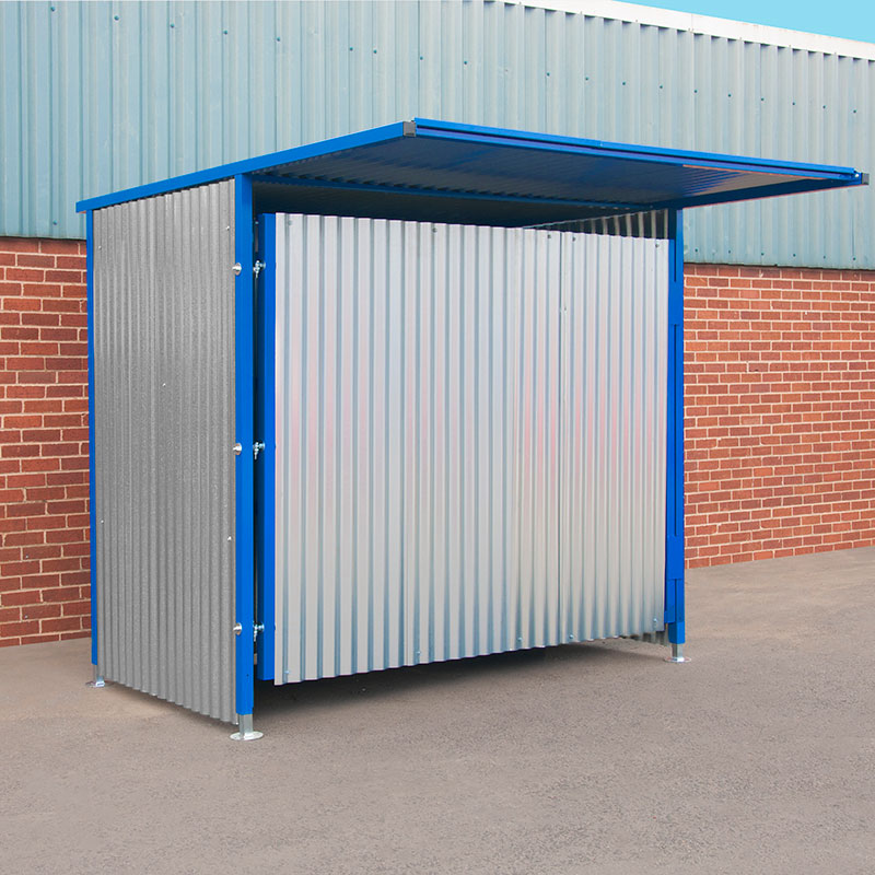 Drum Storage Shelter - Single Galvanised Panel Door - 2100 x 2500 x 1900