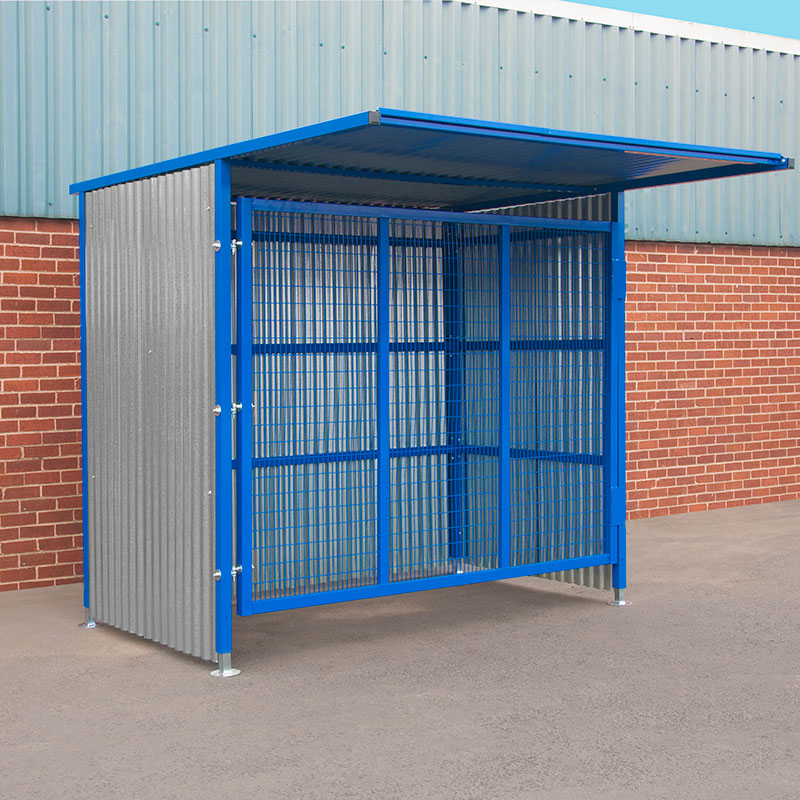Drum Storage Shelter - Single Mesh Gate - 2100 x 2500 x 1900