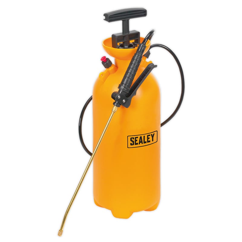 Sealey Hand-Operated Yellow Pressure Sprayer Bottle - 8L