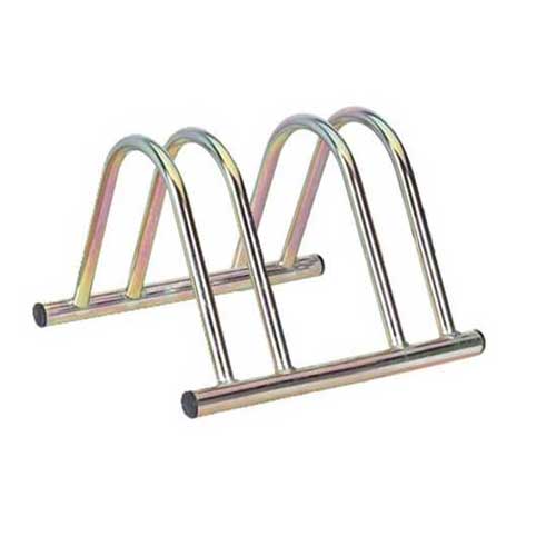 2 Cycle Zinc Plated Floor Bike Rack