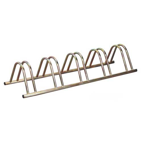 5 Cycle Zinc Plated Floor Bike Rack