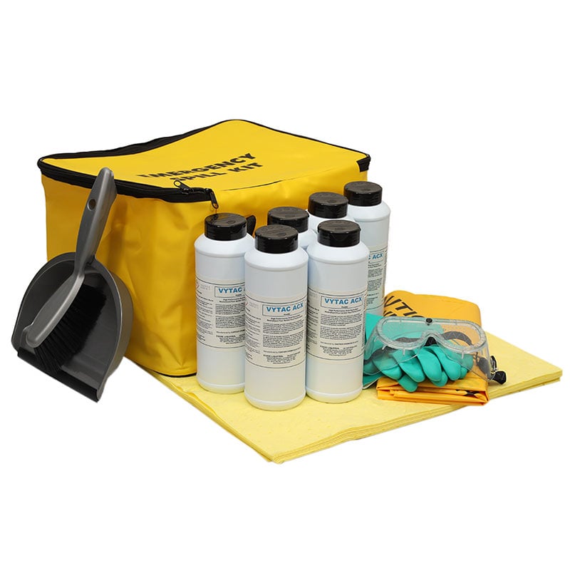 Acid spill Kit with Yellow PVC Bag - 530 x 460 x 660mm