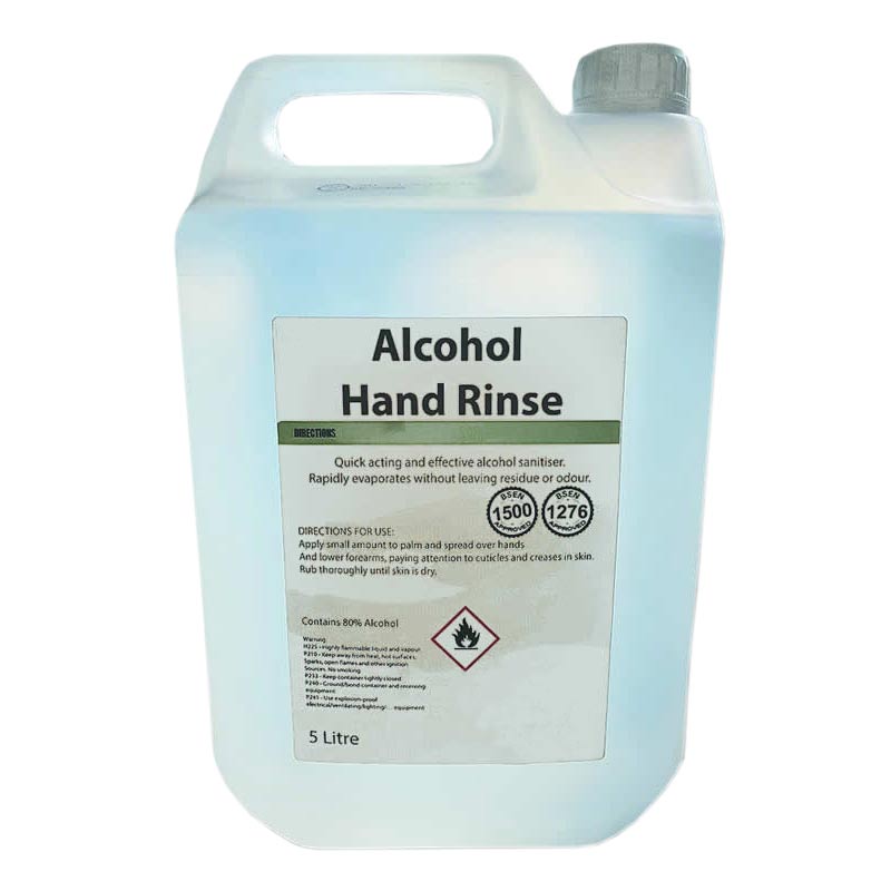  80% Alcohol Hand Rinse 5 Litres