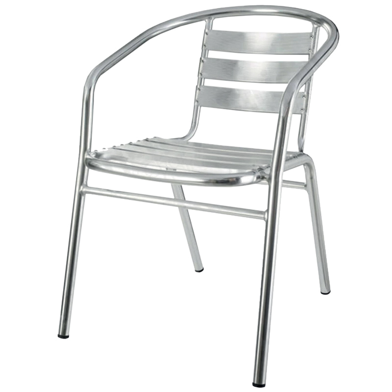 Aluminium Bistro Armchair - 720 x 530 x 550mm (H x W x D)