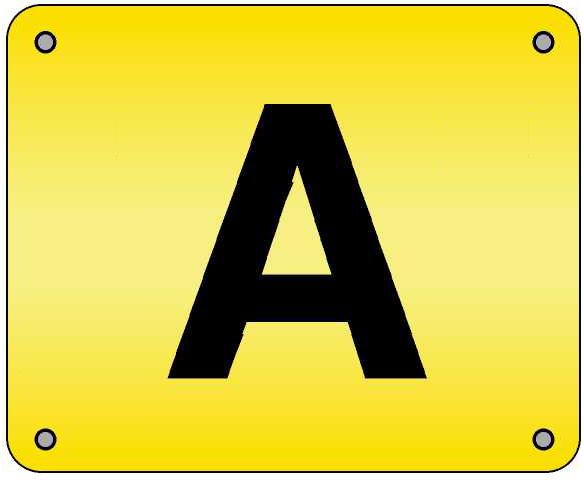 Aisle Marker Signs C/W Digits Flat 220h x 270w inc 1 Digit