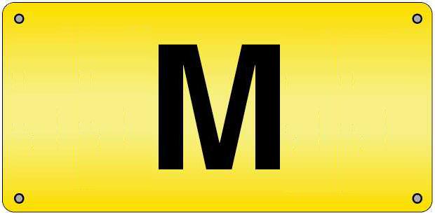 Aisle Marker Signs C/W Digits Flat 220h x 450w inc 1 Digit