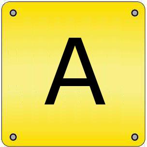 Aisle Marker Signs C/W Digits Flat 300h x 300w inc 1 Digit