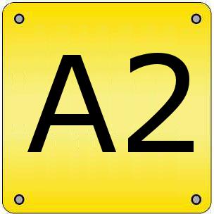 Aisle Marker Signs C/W Digits Flat 300h x 300w inc 2 Digits