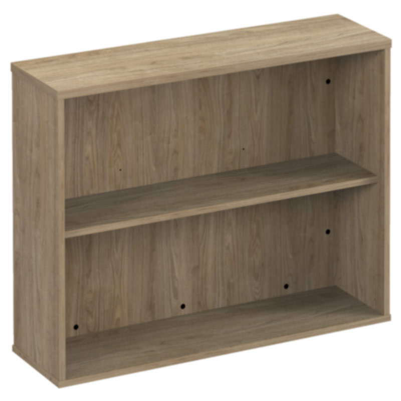 Anson Executive Surface Mounted Bookcase - Barcelona Walnut - 800 x 1020 x 300mm