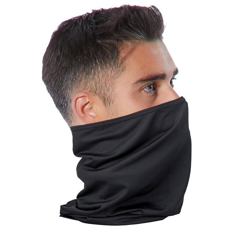 Anti-microbial Black Cloth Snood - Unisex - 92% cotton 8% elastane