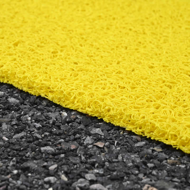 Anti-slip PVC Walkway Matting for Site Safety Zones - 1200mm x 12m - Yellow
