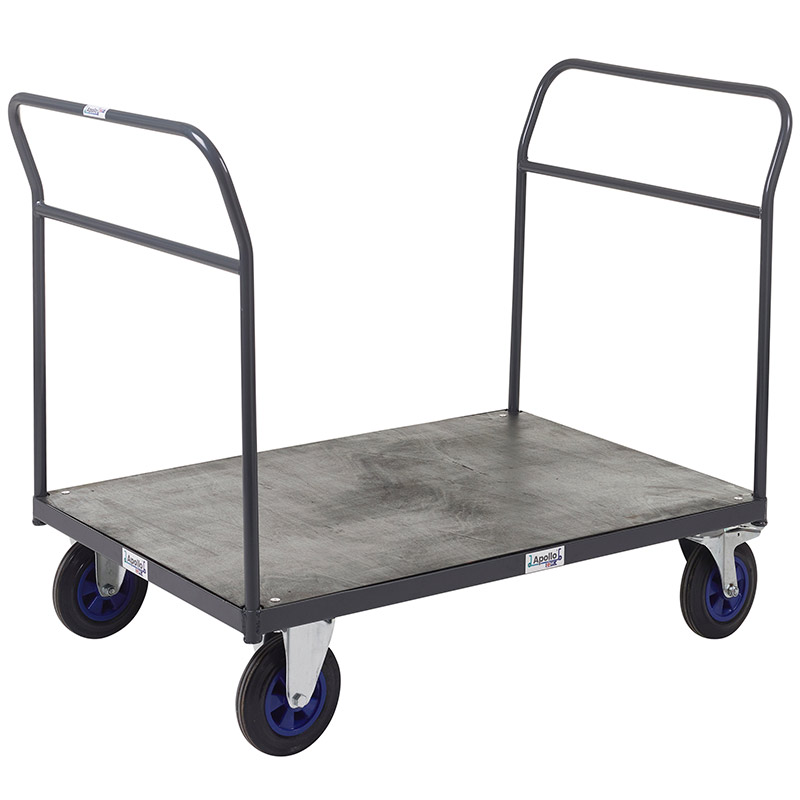 Apollo Platform Truck with Double Bar End - Grey -1200 x 800mm Platform