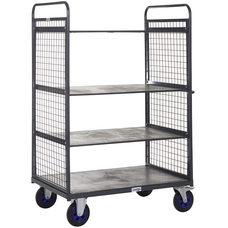 Apollo 600kg Distribution Truck with Mesh Sides 3 Adjustable Shelves - 1500 x 1200 x 800mm
