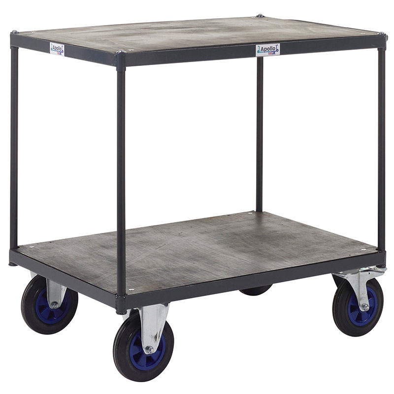 Apollo 600kg Shelf Trolley - 2 Timber Shelves - 700 x 1000mm Platform Size