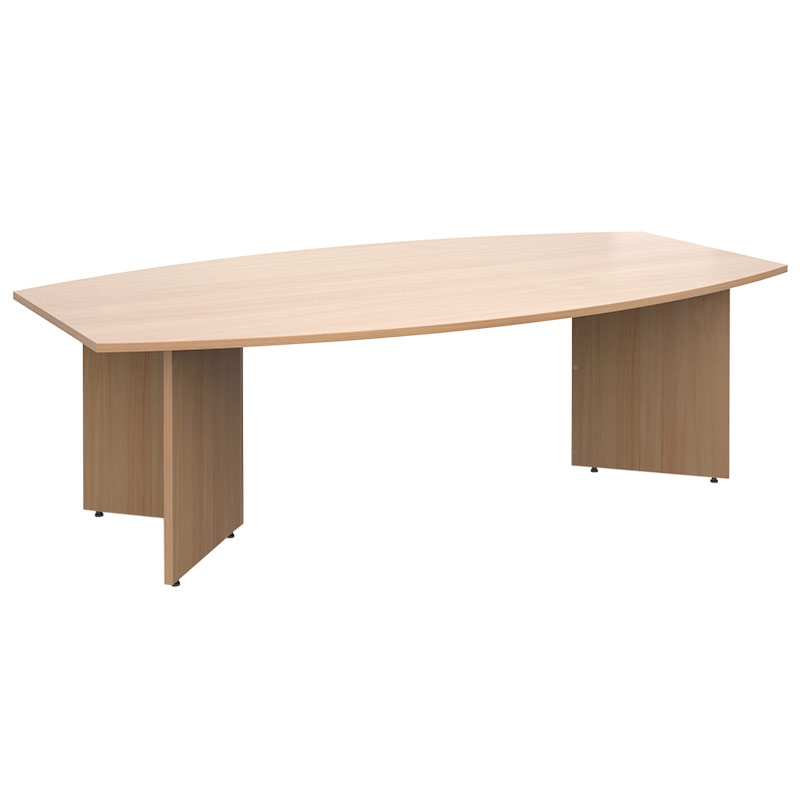 Boat Shape Boardroom Table -Beech - 7250 x 2400 x 1000mm