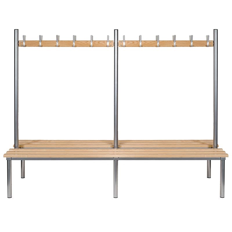 Double Sided Club Duo Changing Room Bench 2.5m w x 800mm  x 1.75m h