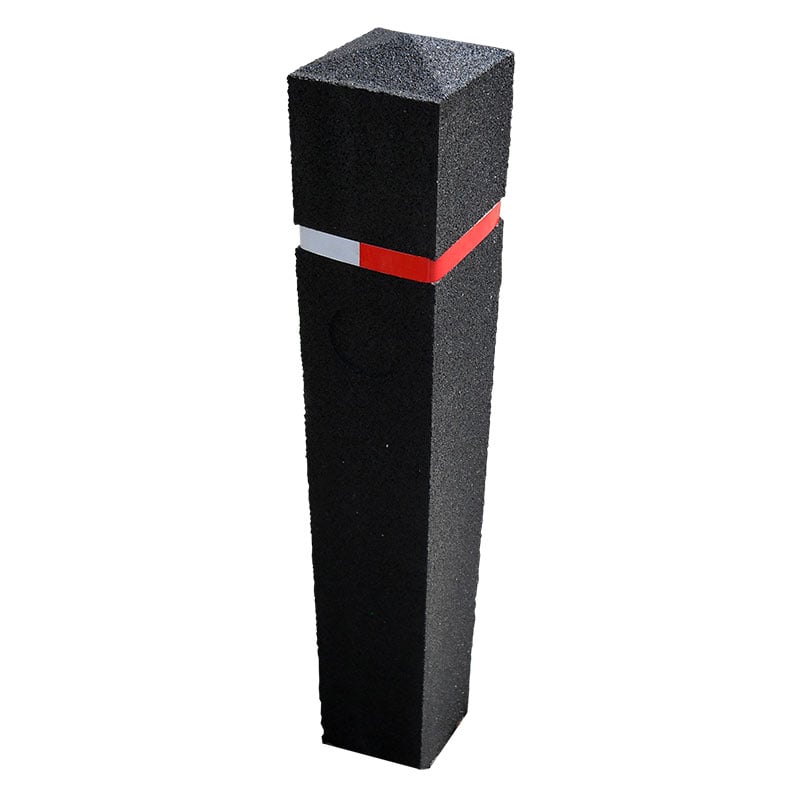 BERKELEY Recycled Rubber Bollard with Pyramid Head - 1000 x 760 x 760mm