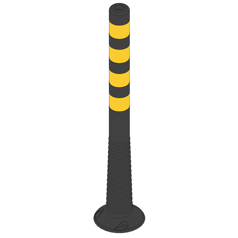 Flexible Delineator Post - Black & Yellow