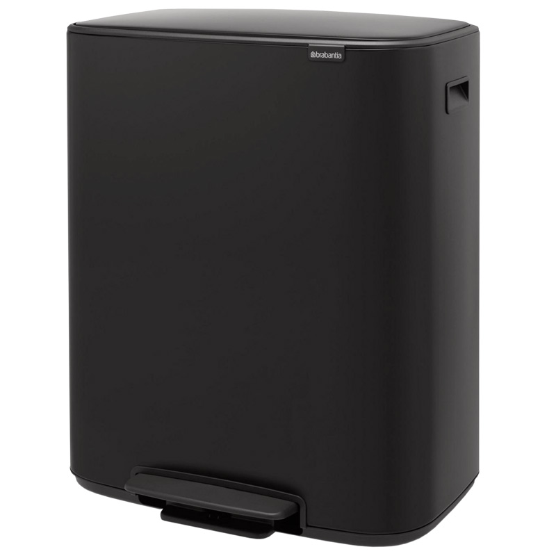 Brabantia Double Compartment Recycling Bin - 2x 30L - Black 