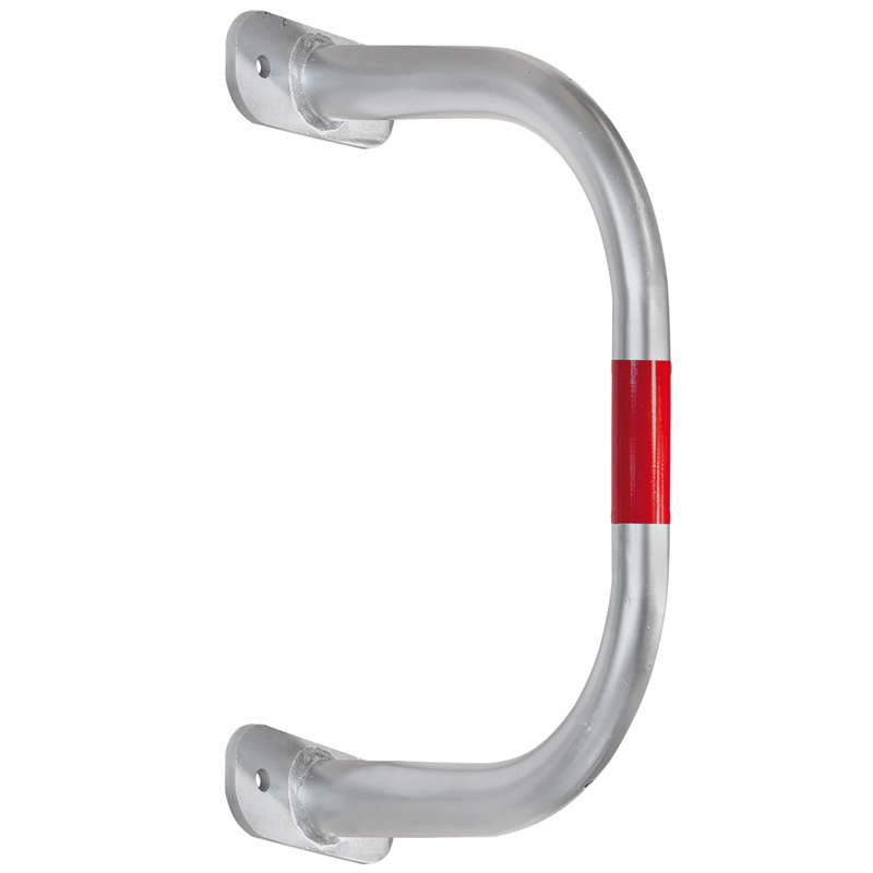 BLACK BULL SafeWall Outdoor Wall-Mounted Protection Guard - 350 x 500mm - Silver with Red Reflective Bands