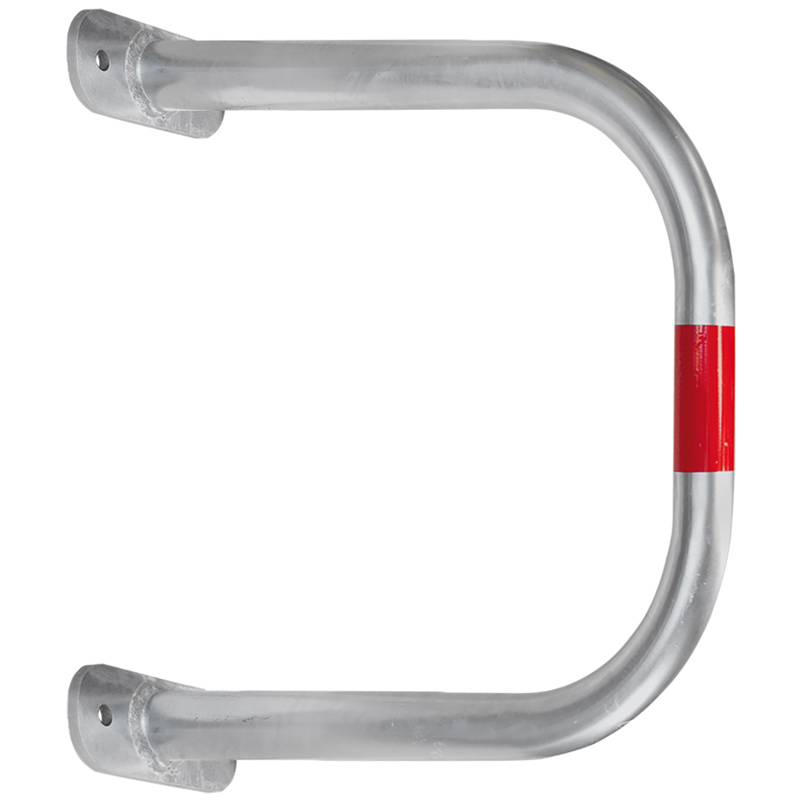 BLACK BULL SafeWall Outdoor Wall-Mounted Protection Guard - 600 x 500mm - Silver with Red Reflective Bands