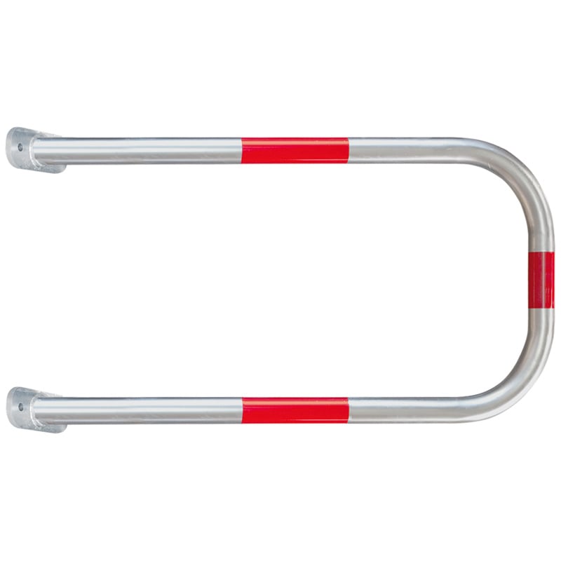 BLACK BULL SafeWall Outdoor Wall-Mounted Protection Guard - 1000 x 500mm - Silver with Red Reflective Bands