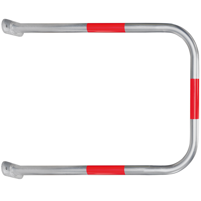 BLACK BULL SafeWall Outdoor Wall-Mounted Protection Guard - 1000 x 750mm - Silver with Red Reflective Bands