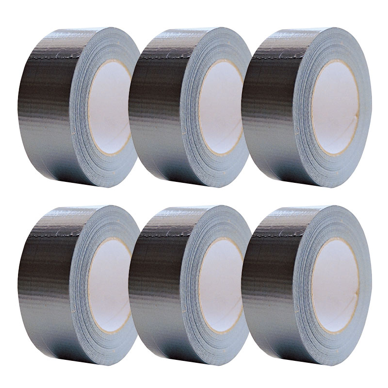 Black Cloth Tape - 50mm x 50m Rolls - pack of 6