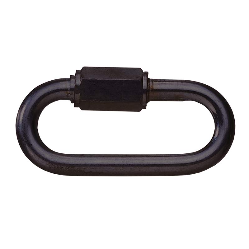 6mm Black Plastic Coated Galvanised Steel Screw Closure Link