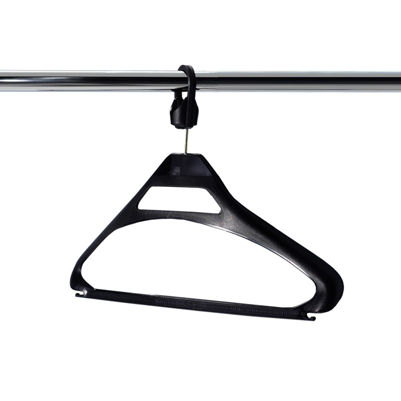 Black Polypropylene Anti-Theft Coat Hangers with Nail Head - Pack of 100