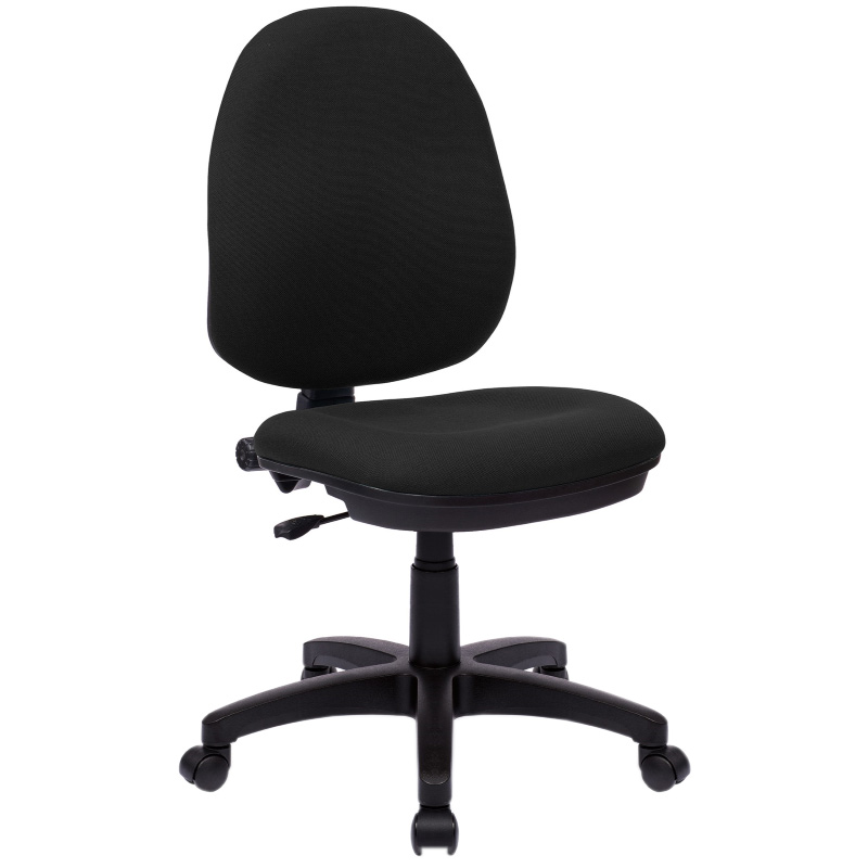 Single Lever Operator Chair In Black - No Arms