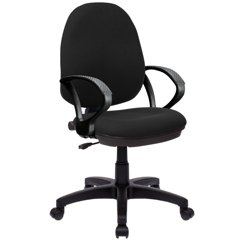 Single Lever Operator Chair In Black With Arms