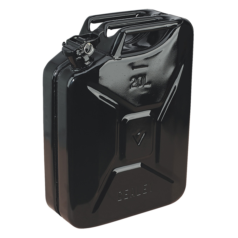 Black 20 Litre Steel Jerry Can (diesel)