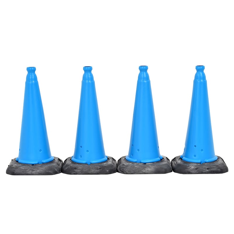 Blue Cones with Black Base - 500mm high - pack of 4
