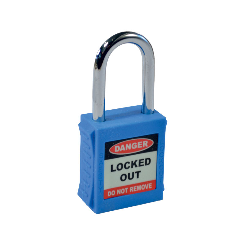 Safety Lockout Padlock  - Compact Shackle, Blue