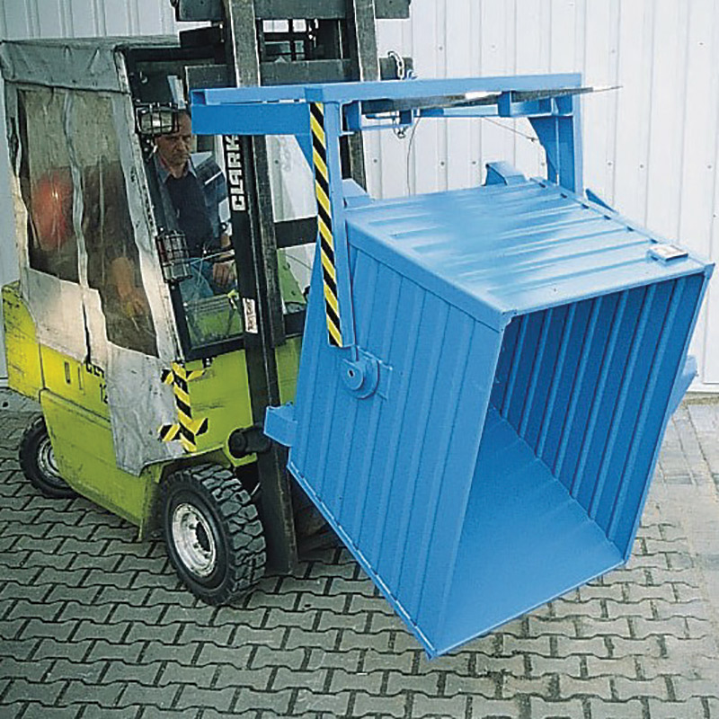 Stackable Forklift Tipping Skip - Blue - 2000kg Capacity - 900 x 1000 x 1200mm