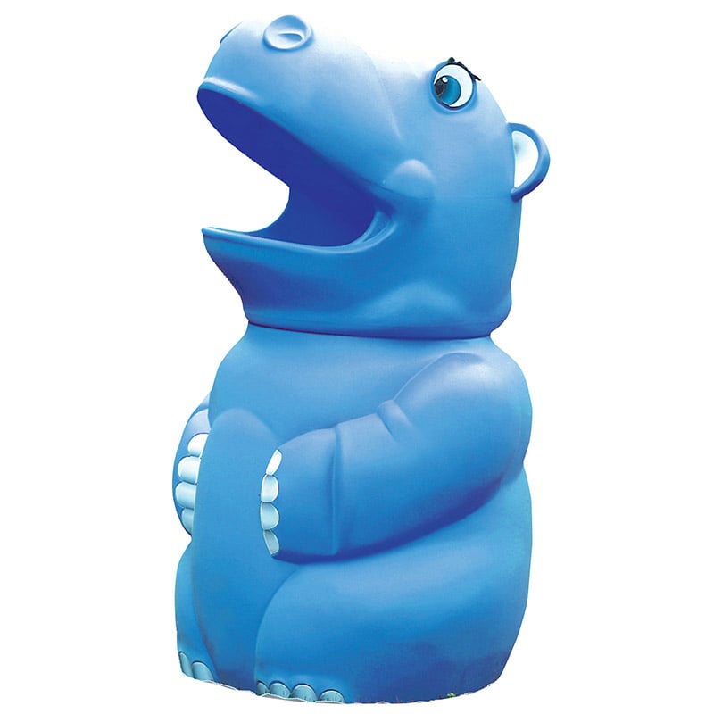 Henry Hippo Bin with Plastic Liner & Anchor Plate - Blue